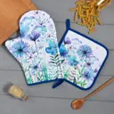 Прихватка Этель Blue flowers 20x28 см хлопок цвет белый 2 шт