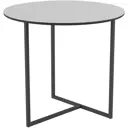 Журнальный столик круглый Калифорния Альбано Glass 55x55 см белый