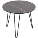 Журнальный столик круглый Калифорния РИД Glass 430 55x55 см черный