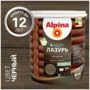 Аква лазурь для дерева ALPINA 0.9 л цвет черный