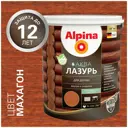 Защитно-декоративная пропитка для дерева Alpina цвет махагон 0.9 л