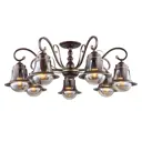 Люстра потолочная Omnilux Molfetta OML-50607-07, 7 ламп, цвет коричневый