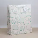 Пакет подарочный (M) "Cars" blue 26x32x12.5 см