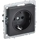 Розетка встраиваемая Iek Brite BR-R14-16-K02 с заземлением цвет черный