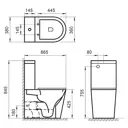 Чаша безободкового унитаза Belbagno SFERA sfera-r BB2141CPR горизонтальный выпуск