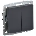 Выключатель проходной встраиваемый Iek Brite BR-V22-0-10-K53 1 клавиша цвет графит