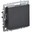 Выключатель перекрестный встраиваемый Iek Brite BR-V13-0-10-K02 1 клавиша цвет черный