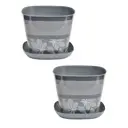 Горшок цветочный N-Kahpo-2/-38125-51 Violet 0 см 2.5 л полипропилен темно-серый