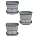 Горшок цветочный N-Kahpo-3/-38125-51 Violet 0 см 2.5 л полипропилен темно-серый