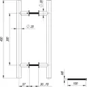Ручка-скоба Fuaro PH-22-25/300-Inox накладная 450 мм нержавейка