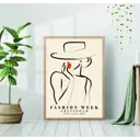 Постер 28 картин "Рисунок фэшн портрет fashion" 70x50 см без рамы