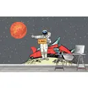 Фотообои флизелиновые Bartonwall 500x270 см Космонавт Автомобиль K22105-G