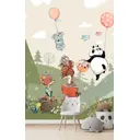 Фотообои флизелиновые Bartonwall 200x270 см Детские Сказочный лес Животные