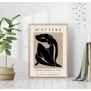 Постер 28 картин Черная фигура женщины Анри Матисс репродукция 50x70 см в подарочном тубусе без рамы