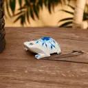 Интерьерный сувенир "Лягушка - цветочная роспись" 10 см