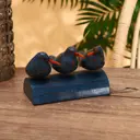 Интерьерный сувенир "Птички на дереве" синие 22x10x13 см
