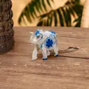 Интерьерный сувенир "Слон - яркие цветы" 8 см