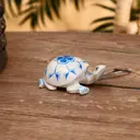 Интерьерный сувенир "Черепашка - цветочная роспись" 10 см