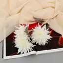 Цветы искусственные Георгин полукактусовый d-6 см 65 см белый