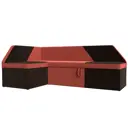 Диван Лига Диванов Дуглас 110638L 190x84x122 см микровельвет цвет коричневый/коралловый