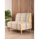 Диван Monofix Odos-abstr 100x82x61 см велюр цвет желтый