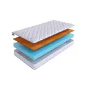 Матрас SkySleep Flex Plus 10 Cocos 180x205 см беспружинный, двуспальный, ортопедический, кокосовый