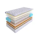 Матрас SkySleep Simple 4 S500 170x205 см независимый пружинный блок, двуспальный, ортопедический, кокосовый