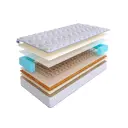Матрас SkySleep Simple 4 BS 135x186 см зависимый пружинный блок, полутораспальный, ортопедический, кокосовый