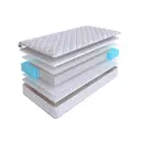 Матрас SkySleep Practic Double Fiber S1000 90x190 см независимый пружинный блок, односпальный, ортопедический