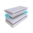 Матрас SkySleep Practic Double Fiber BS 145x190 см зависимый пружинный блок, полутораспальный, ортопедический