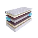 Матрас SkySleep Practic Foam S1000 135x200 см независимый пружинный блок, полутораспальный, ортопедический, кокосовый