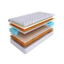 Матрас SkySleep Practic Heavy BS 155x225 см зависимый пружинный блок, двуспальный, ортопедический, кокосовый