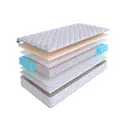 Матрас SkySleep Practic Latex Fiber S1000 95x215 см независимый пружинный блок, односпальный, ортопедический
