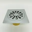 Трап для душа Vieir VER10S мокрый затвор 100x100 мм латунь