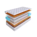 Матрас SkySleep EXPERT HARD S1000 160x195 см независимый пружинный блок, двуспальный, ортопедический, жесткий, кокосовый