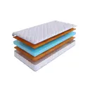 Матрас SkySleep Twist Model 1 165x200 см беспружинный, двуспальный, ортопедический, жесткий, кокосовый
