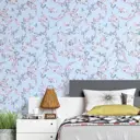 Обои флизелиновые Decoracion Птицы на сакуре 1 м цвет голубой 7051501-vinil-280x100x4