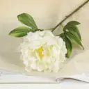 Цветы искусственные Георгин Фин 15x57 см (d цветка 13 см) белый