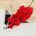Цветы искусственные Орхидея фаленопсис бархатистая 10x90 см, красный