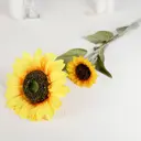 Цветы искусственные подсолнух, три бутона 26x115 см
