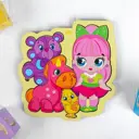 Деревянный пазл для детей "Игрушки" для самых маленьких