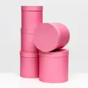 Набор круглых коробок Upak land 5 в 1 "Краски" розовый, 25x25x25 - 19x19x19 см