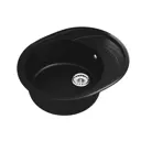 Врезная мойка Mixline 547594 56.50x46.5x18 см искусственный камень цвет черный
