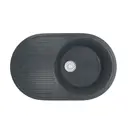 Врезная мойка Mixline 547629 45.50x72x18 см искусственный камень цвет антрацит