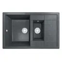 Врезная мойка Mixline 547639 49.50x77x19.50 см искусственный камень цвет антрацит
