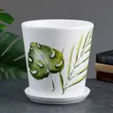 Горшок цветочный Монстера Сима-ленд 22x22 см 5 л керамика белый без автополива