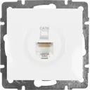 Розетка компьютерная встраиваемая Lezard Karina cat 6 цвет белый