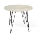 Кухонный стол круглый Sheffilton Sht-t5 80x80 см ЛДСП цвет дуб