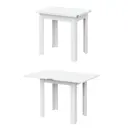 Кухонный стол прямоугольный раскладной NN-мебель СО 3 56-112x75 см ЛДСП цвет белый