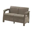 Диван садовый Keter Corfu Love Seat 80 см х 36 см х 120 см пластик разноцветный
